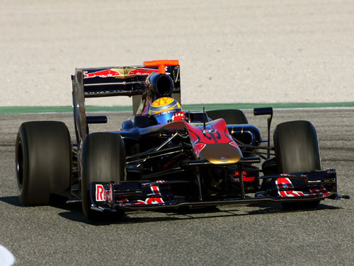 Sebastien Buemi gives the Toro Rosso its first run